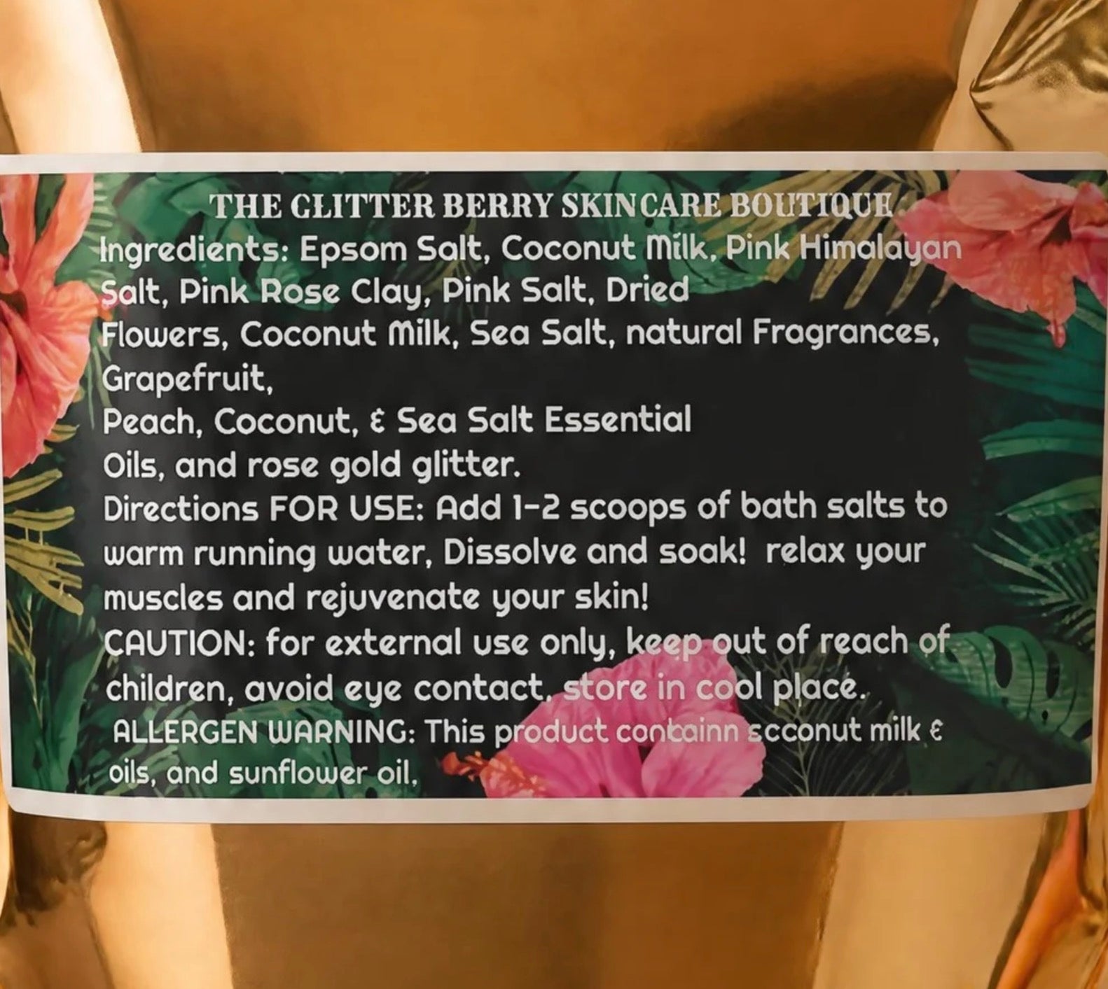 Tropical Paradise gentle exfoliating & skin softening bath salts