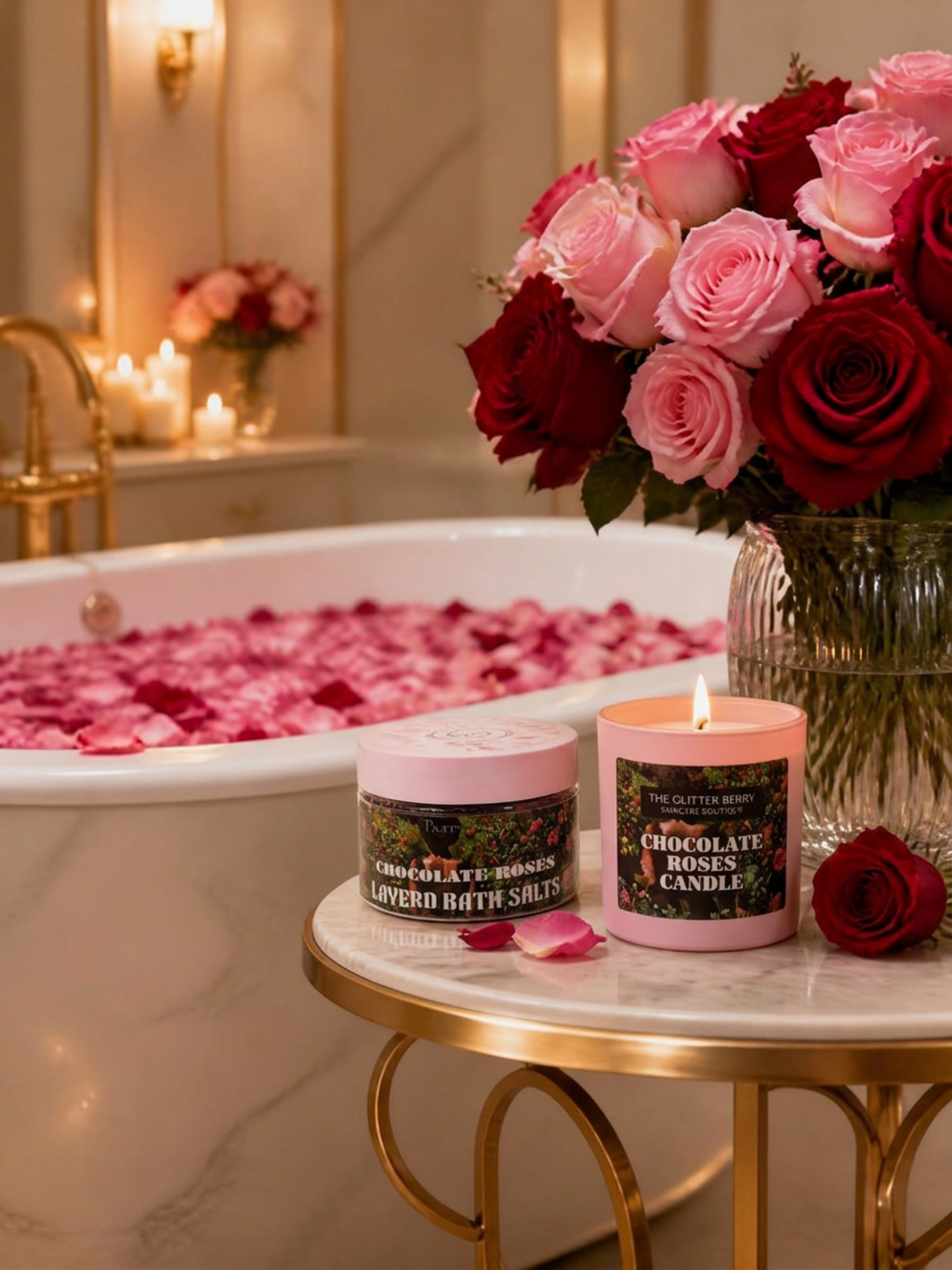 Chocolate Roses layered bathsalts