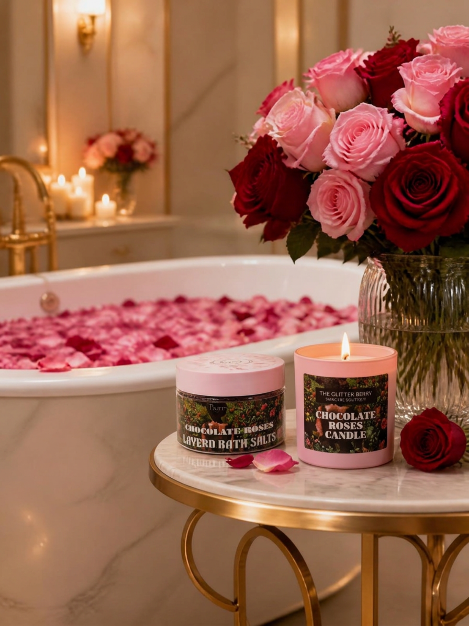 Chocolate Roses layered bathsalts