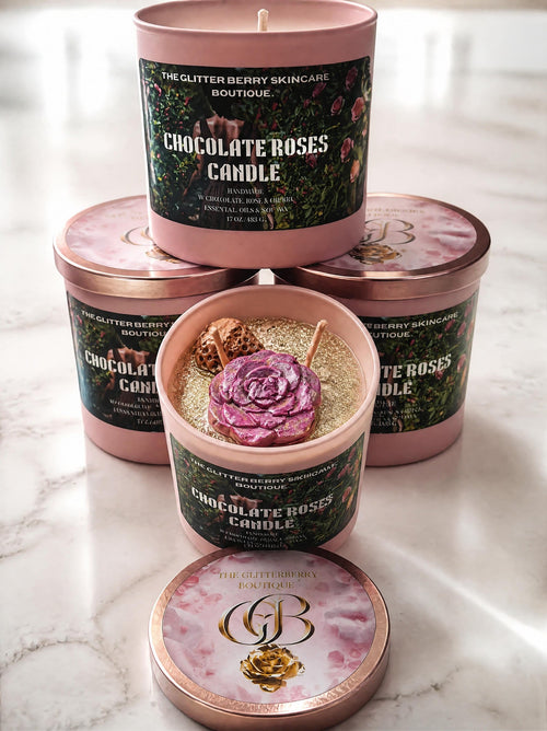 Chocolate Roses sparkling  candles