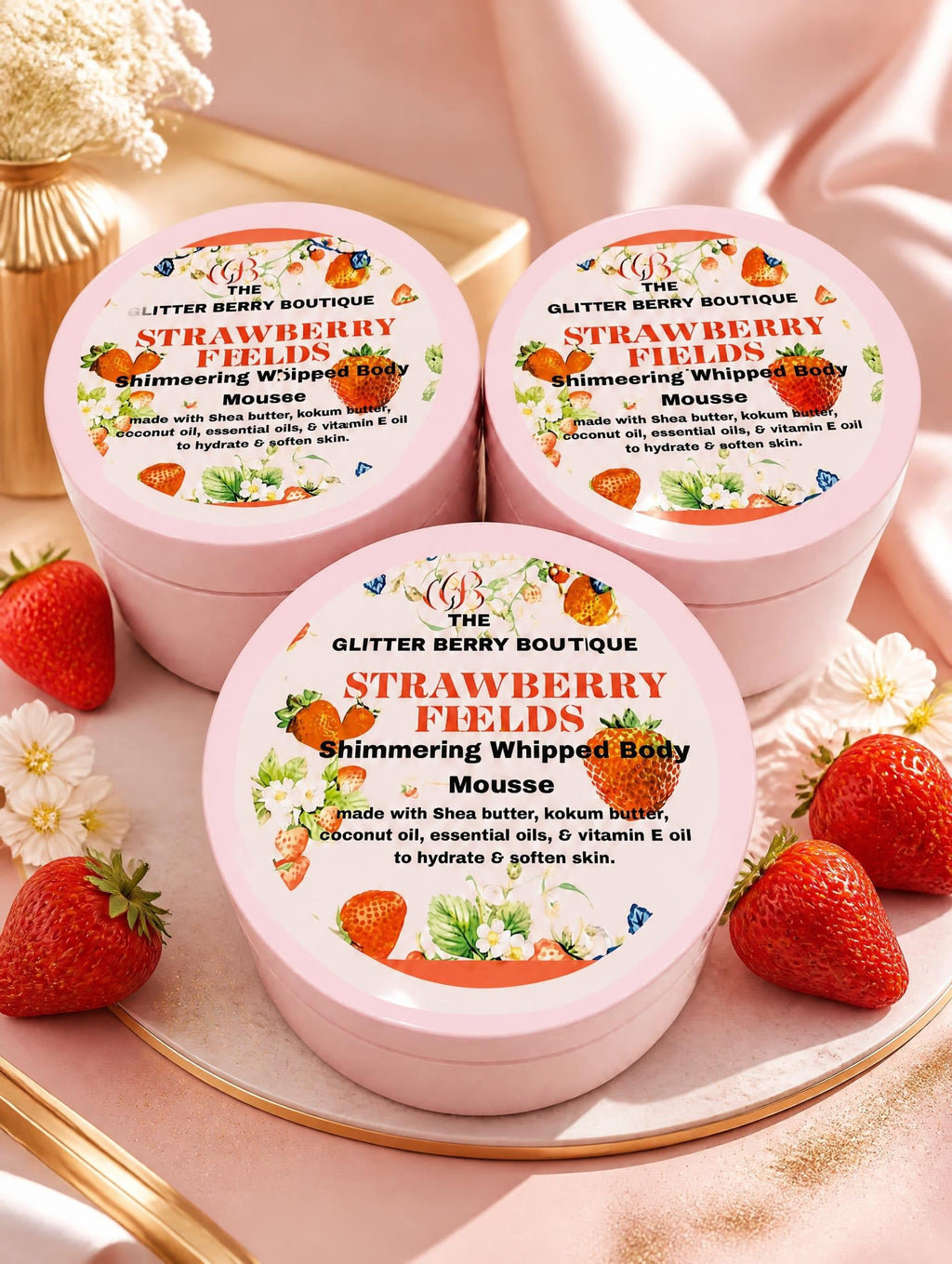 Strawberry n' Cream body mousse