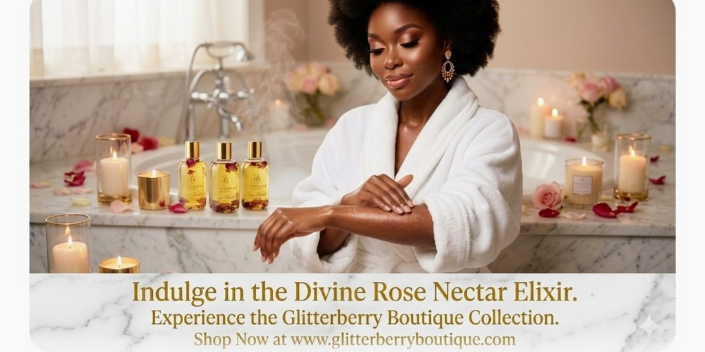 (The Fall/Winter)8oz "shimmering Rose"  luxury Body Elixir