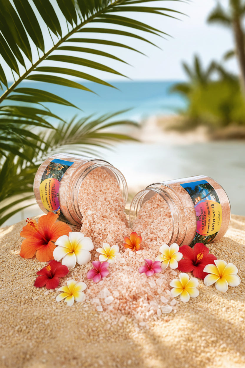 Tropical Paradise gentle exfoliating & skin softening bath salts