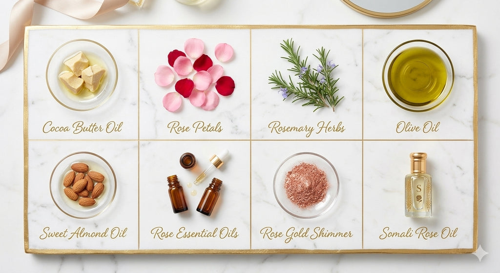 (The Fall/Winter)8oz "shimmering Rose"  luxury Body Elixir