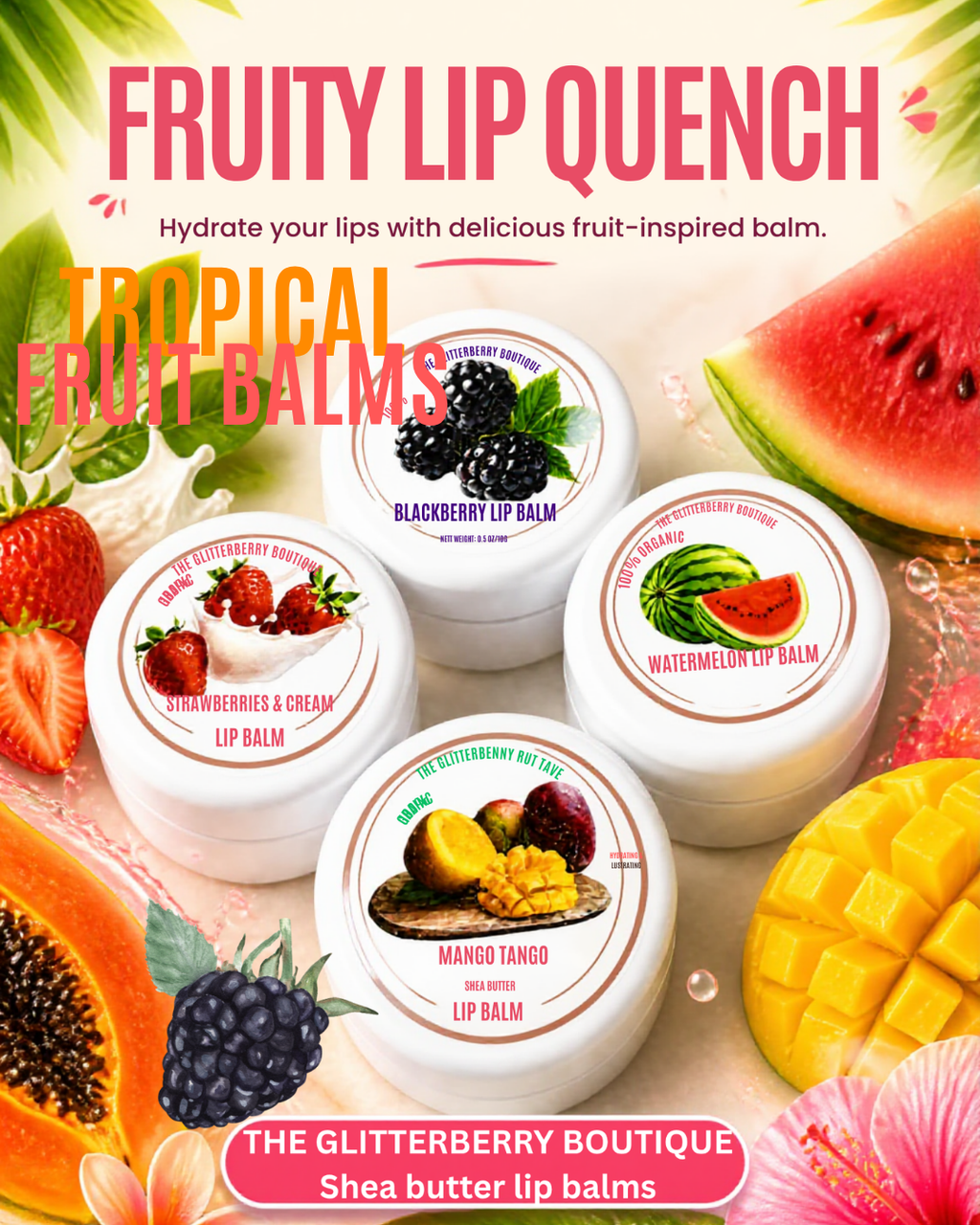 Tropical lip balm quenchers