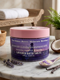 Lavender Clouds & Shimmering Skies Bath Salts by The Glitterberry Boutique. This luxurious, professional-grade bath soak is meticulously crafted to offer an immersive, spa-like experience. ( Includes a free gift while supplies last!)