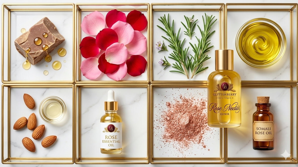 (The Fall/Winter)8oz "shimmering Rose"  luxury Body Elixir